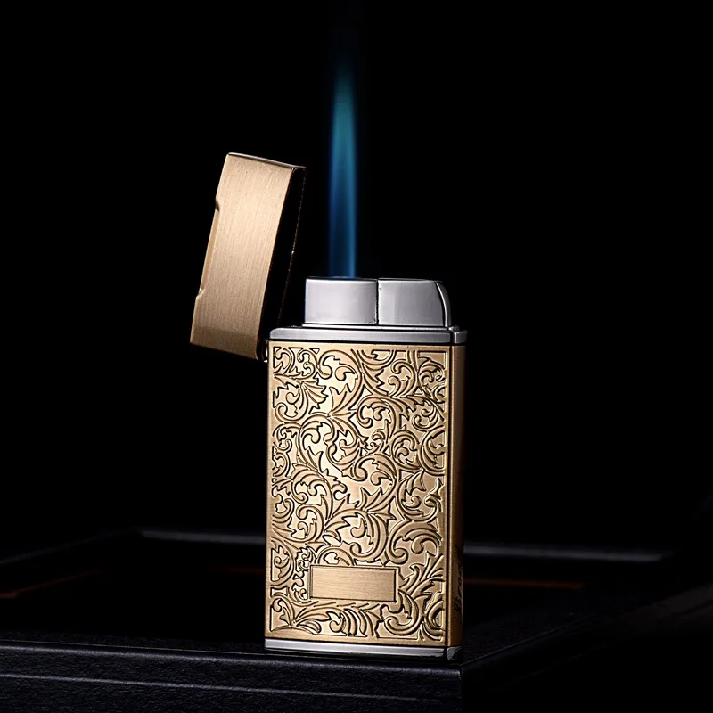 

Retro Fuguihua Genus Windproof Lighter Cigarette Lighter Mini Butane Gas Lighter Blue Flame Smoking Accessories Jet Lighters