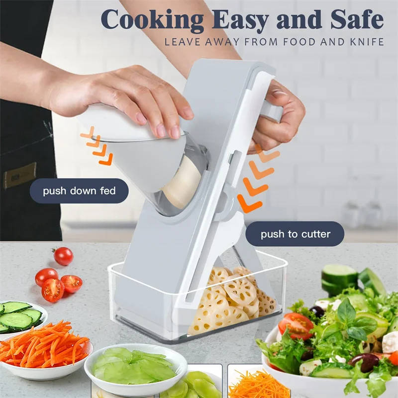 New Multifunction Vegetable Cutter Meat Potato Slicer Carrot Grater Kitchen Accessories Gadgets Steel Blade Kitchen Aid Tool