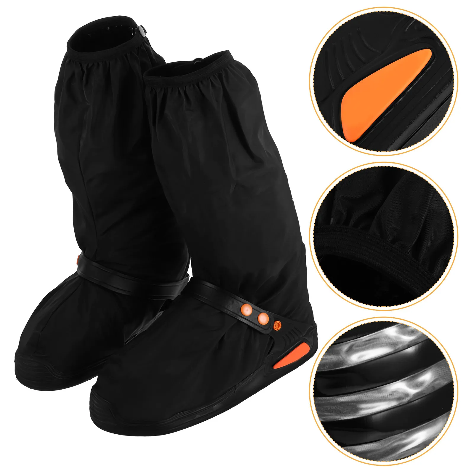 

1Pair Rain Shoe Covers for Men Women Thickened Anti Slip Reusable Boot Covers Motorcycle Cycling Outdoor Size M Rain and Snow
