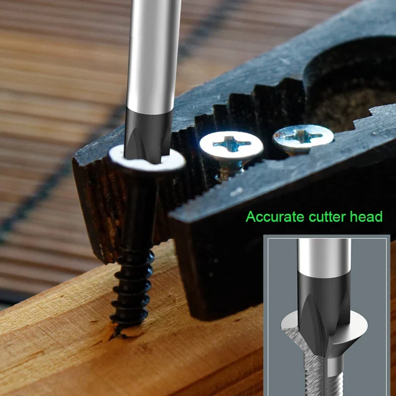 1pcs Magnetic Screwdriver S2 Material Slotted Screwdriver with Double-Color Handle and Phillips Screwdrivers