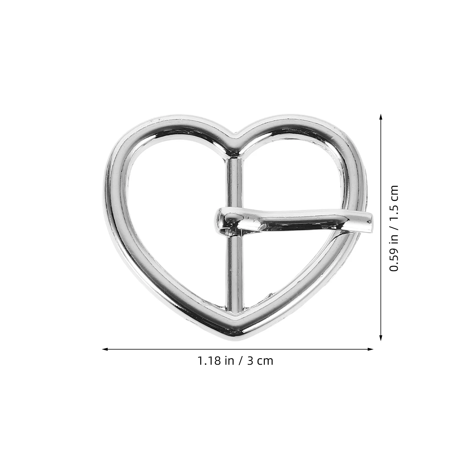 10 stücke Herzförmige Taille Schnalle Dekorative Legierung Pin Schnalle Für Gürtel Einzelne Zinke Strap Ersatz Hardware Handwerk Nähen