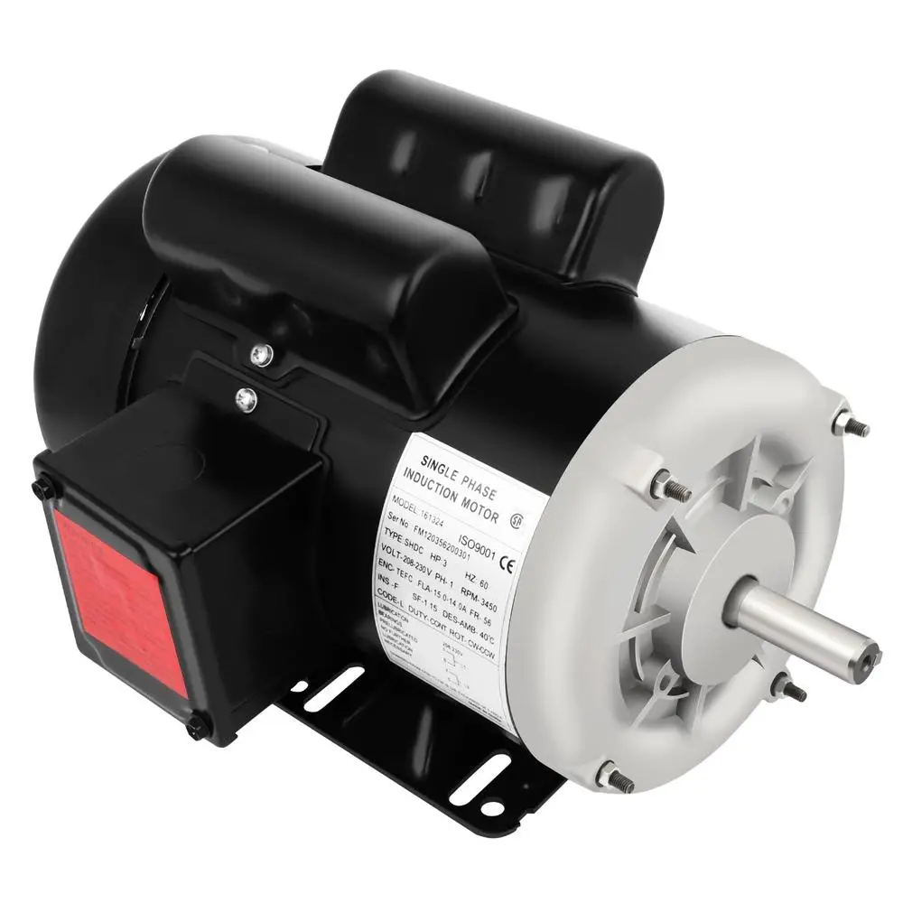 3HP Electric Motor 3450RPM 208-230V 56 Frame Single Phase Keyed Shaft CW/CCW Rotation Farm Duty Motor Agricultural Machinery