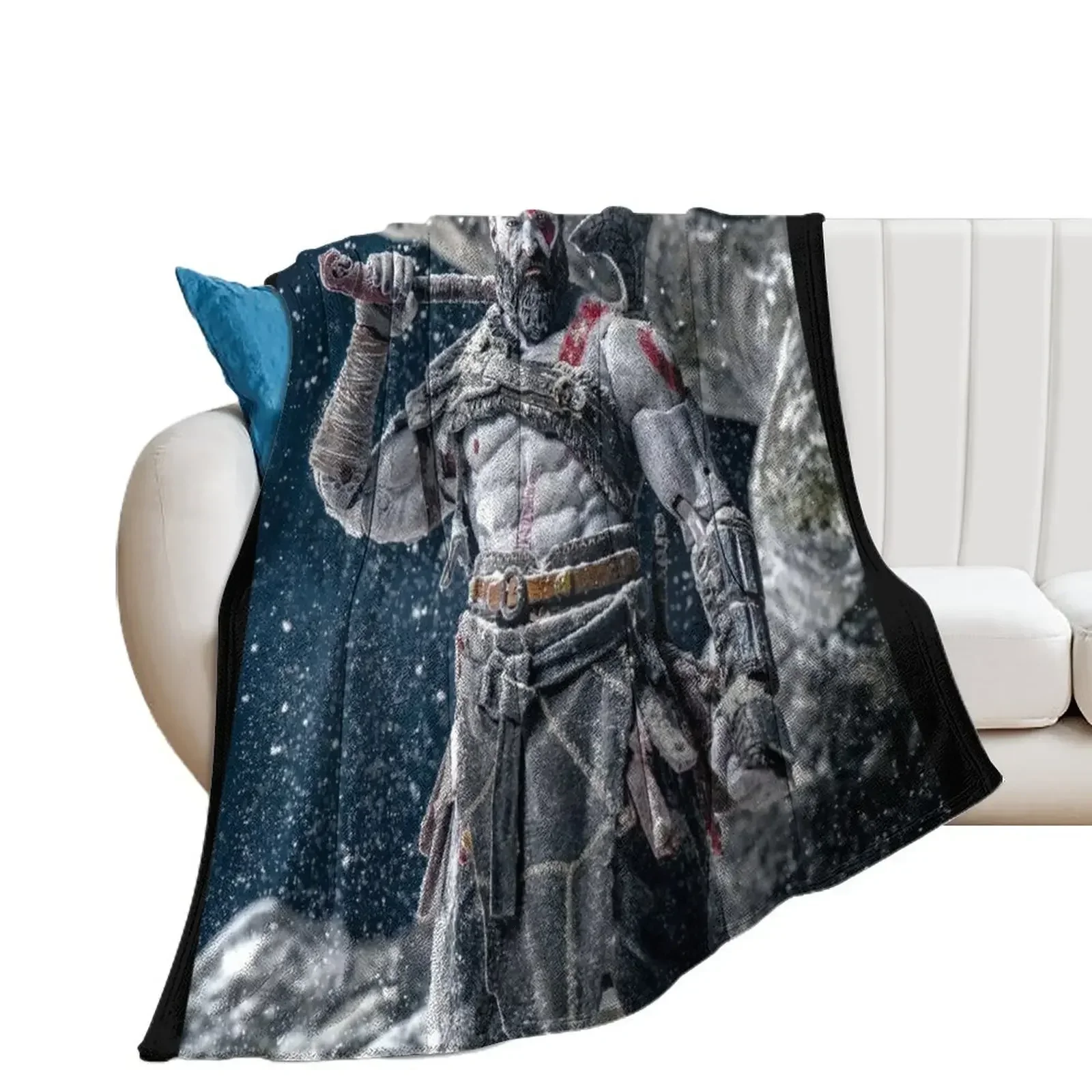 KRATOS Throw Blanket halloween Soft Plaid Beach Blankets