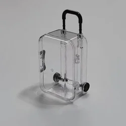 Mini Luggage Jewelery Storage Box Cute Clear Trolley Suitcase Candy Box Creative Jewelry Display Case Wedding Gift Packaging Box