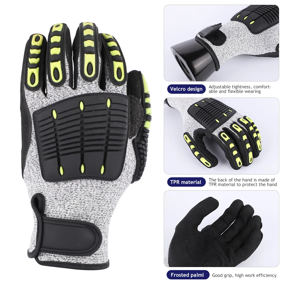 TPR Mechanical Gloves Anti-vibration Anti-smashing Anti-cutting Anti-collision Gloves Outdoor Rescue Safety Working Gloves