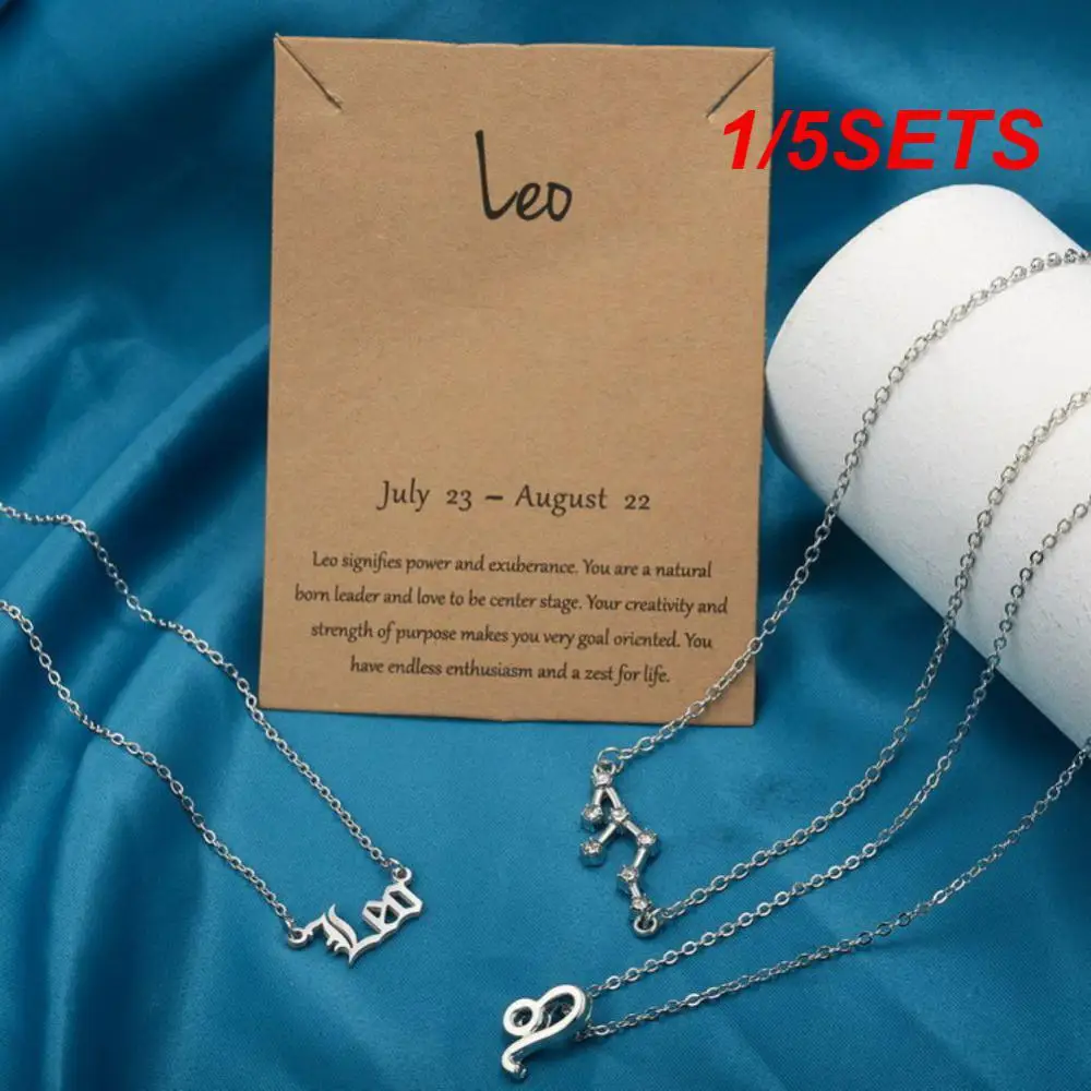 1/5SETS Vintage Virgo Pendant Necklace 925 Sterling Silver Collar Chain Comfortable Touch Durable And Long-lasting Bright Color