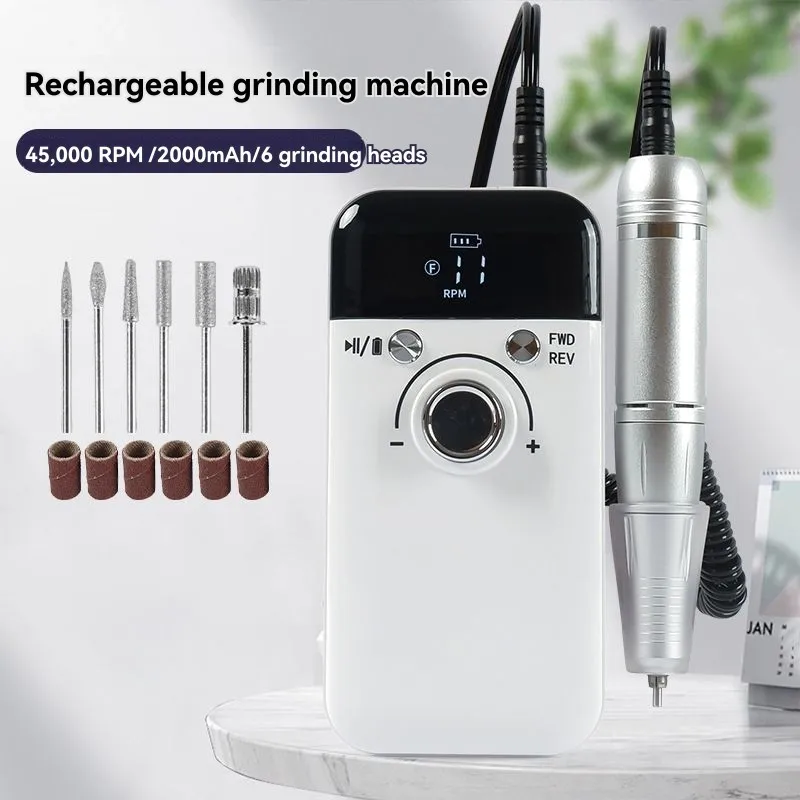 

Factory NEW Portable USB Rechargeable Manicure Device, V6 Professional Nail Grinder 45000 RPM