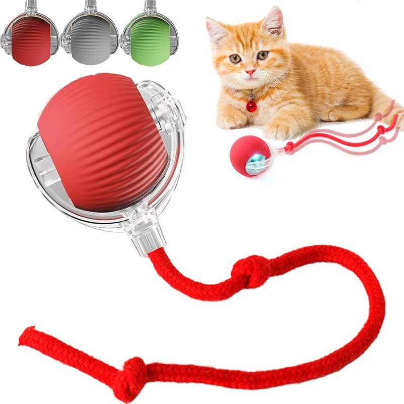 Cat Toys Interactive Ball, Automatic Rolling Cat Balls,  Eletronic Smart Ball for Cats Kittens, Pet Toys for Anti-anxiety