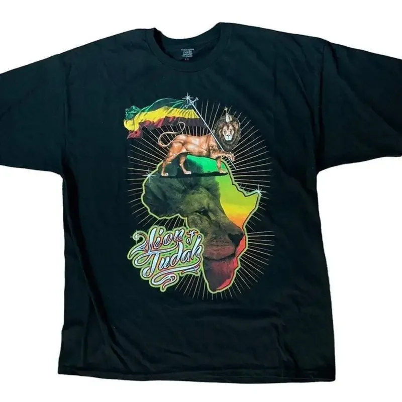 T-shirt Lion of Judah Rasta Revolution XL coloré