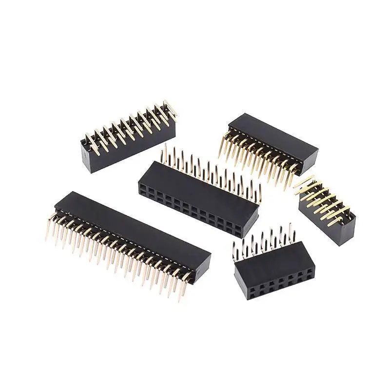 5~10 Stück Doppelreihiger Buchsenstecker 2,54 mm gebogener Stiftanschluss 90 Grad horizontal 2*2P3p4p5p6p8p-2X40p – Detail 6
