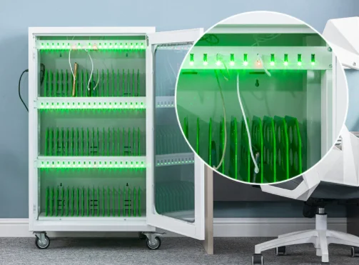 10-60 Slots Charging & Storage Cabinet for Tablets Phones School Classroom Laboratory Centralized Management Locker