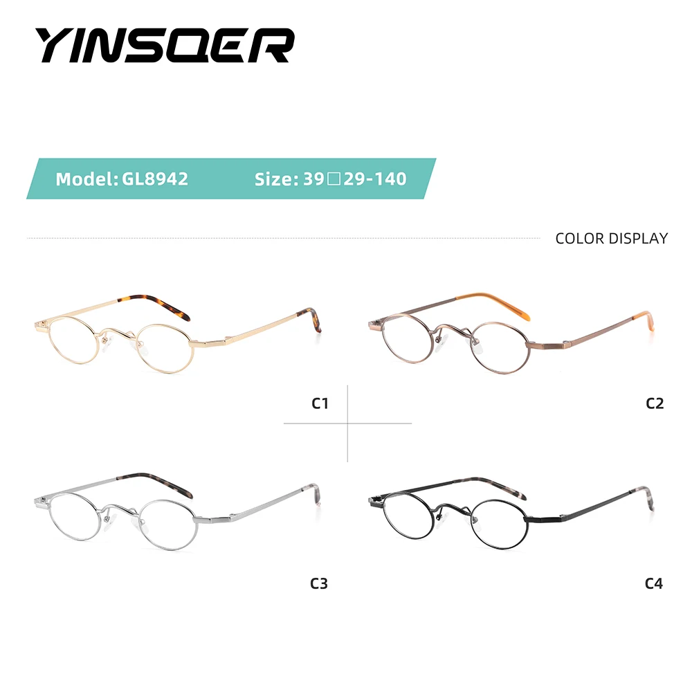 YINSQER Designer Small Round Glasses Frames for Women Optical Frames Men\'s Frame Glasses Women Luxury Brand Round Lenses Frames