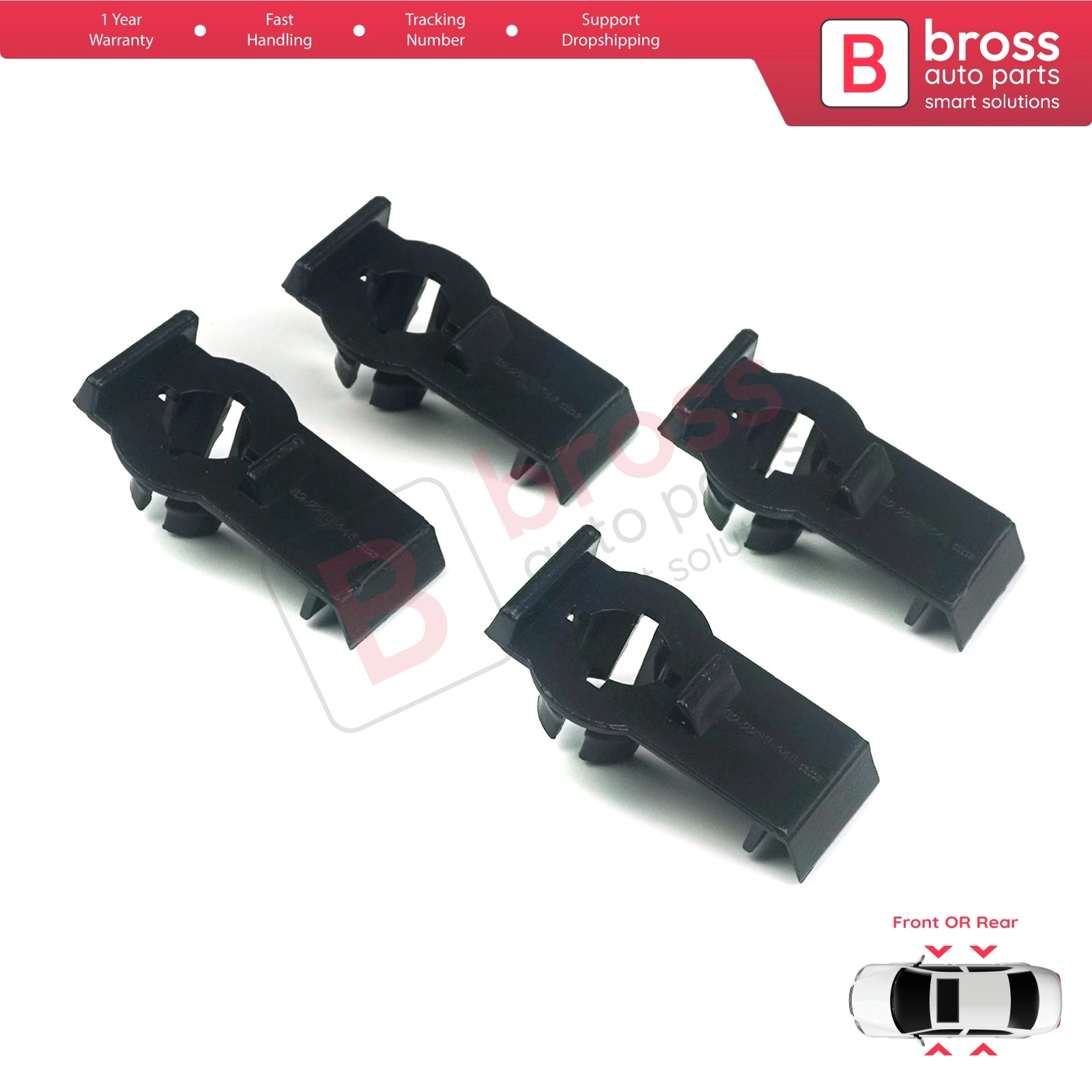 BCF5012 4 Pieces Window Regulator Repair Fixer Clips 51338254781 for BMW X5 E53 1999-2006