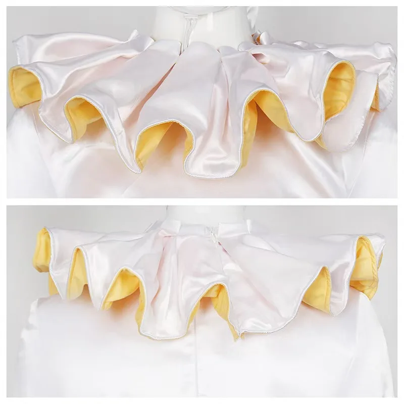 2026 new Pierrot Cosplay Series Costume White Clown Suit Halloween Horror Outfit Character Prop Halloween Carnival Party Outfit view 6