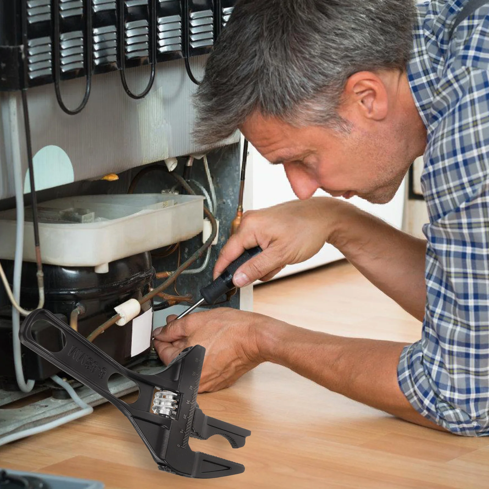 

Bathroom Plumbing Wrench Professional Adjustable Spanner For Sink Faucet Repair Pipe Fitting Tool Large Opening Aluminum