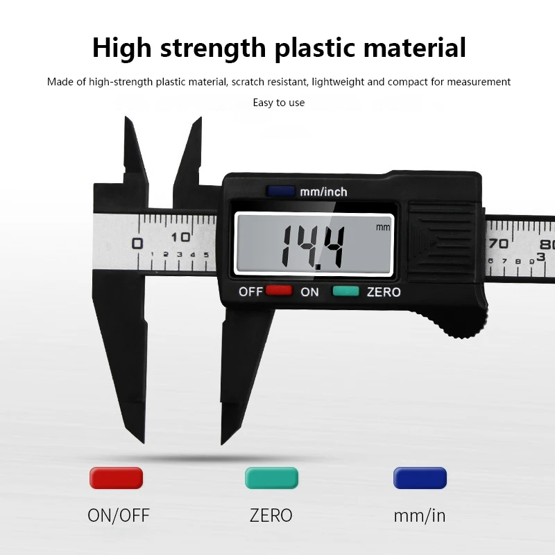 1PC Watchmaker Repair Tool 100mm Electronic Digital Caliper Carbon Fiber Dial Vernier Caliper Gauge Micrometer Measuring Ruler