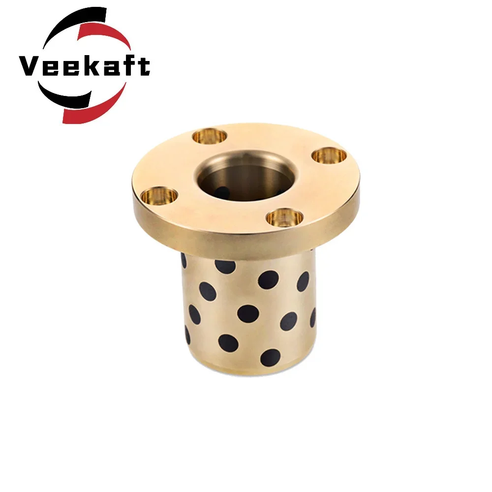 1pcs  MPTZ 20,25mm Inside Diameter  Graphite Copper Sleeve Bearing Without Oil Integrated Bushing Round Flange Guide Bush