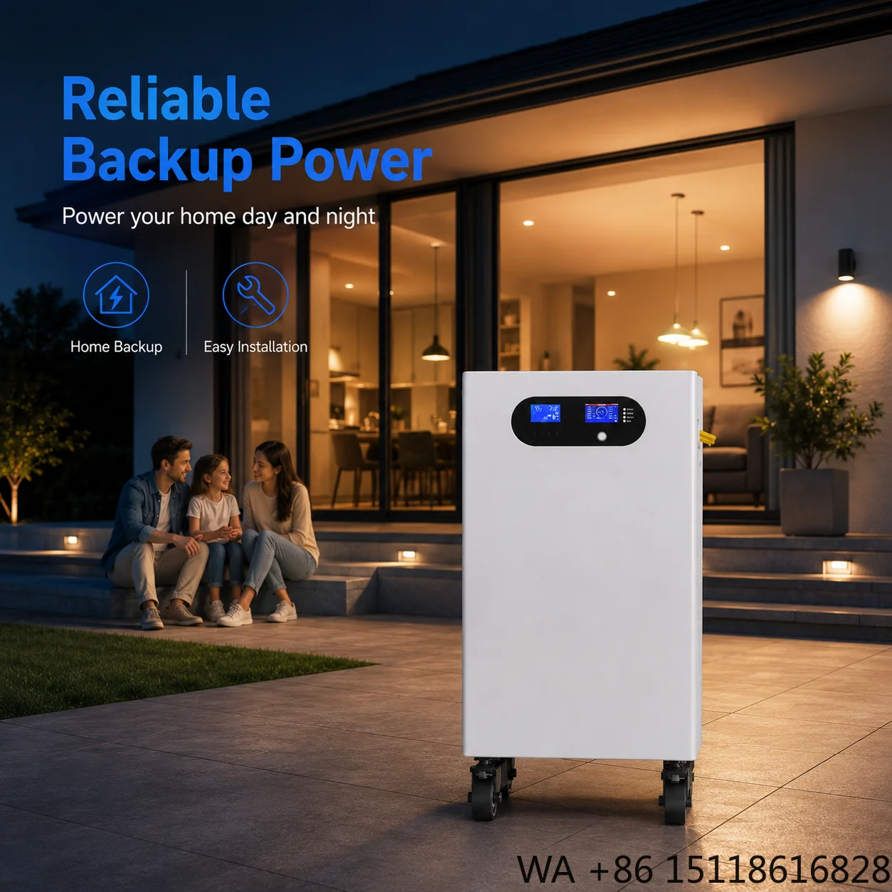 ZTGF 15KwH All in One Solar Home Energy Storage 48V 280Ah LiFePO4 Lithium Ion Battery  Pack with 6.2Kw Solar Inverter