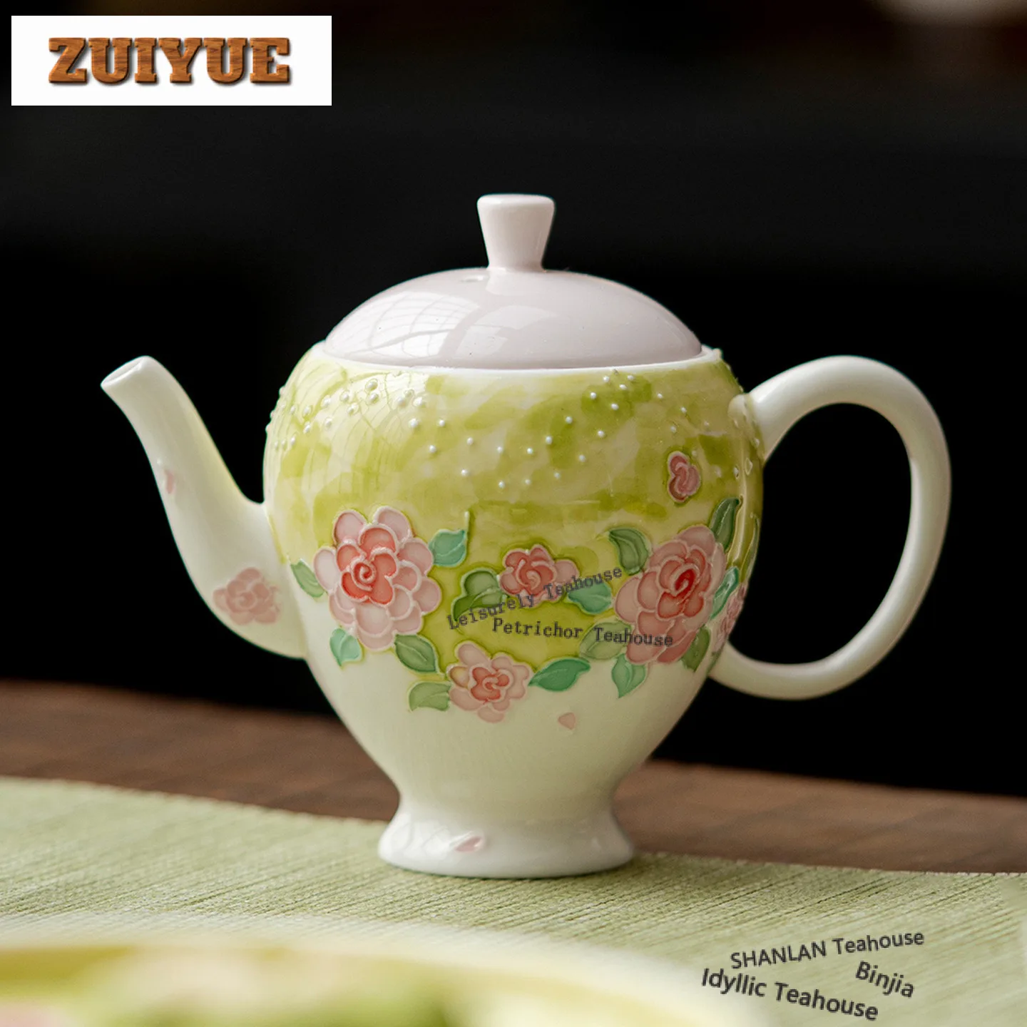 

150 мл ручная роспись камелии чайник креативный чайник для заварки чая чайник с ситечком для украшения чайных аксессуаров