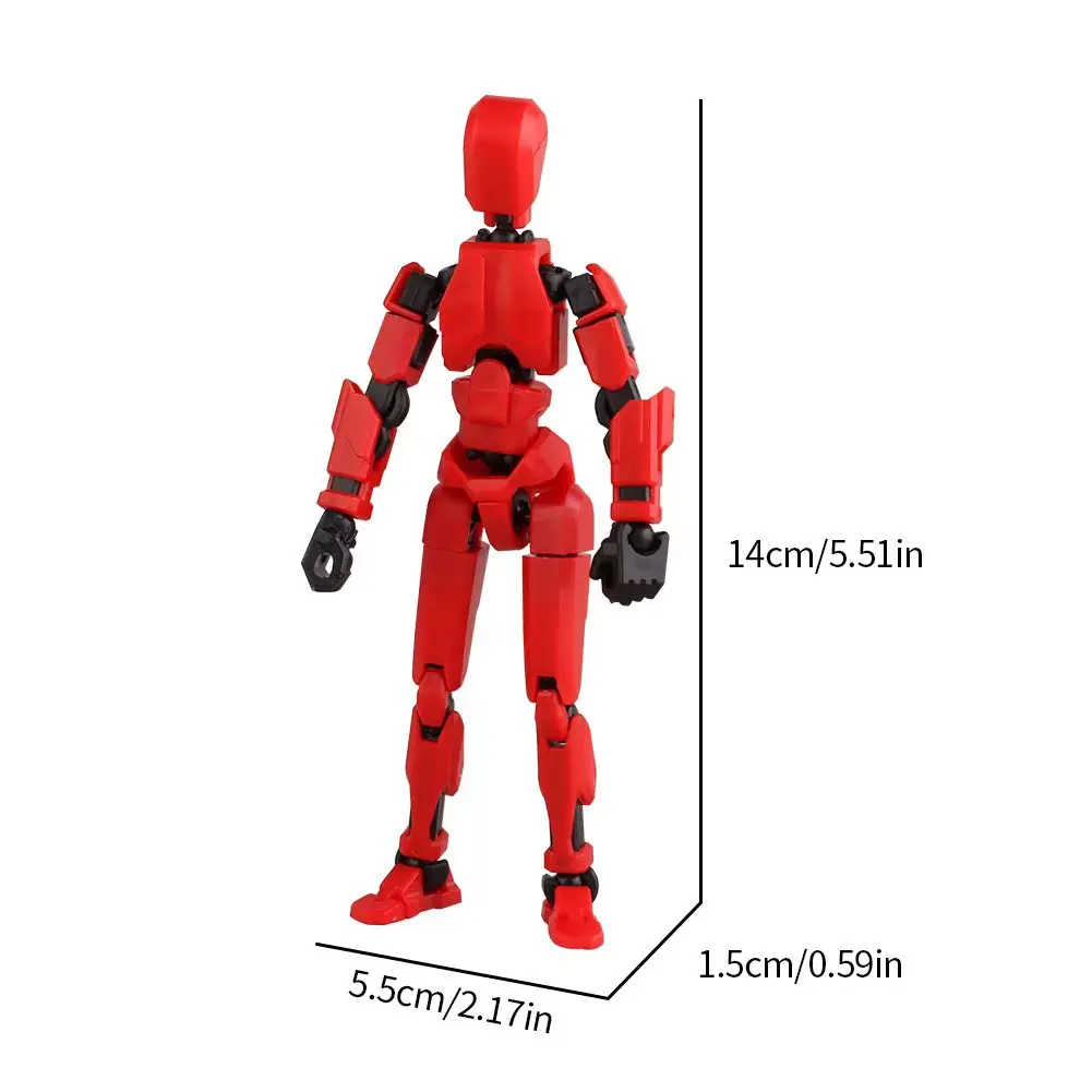 1PC Dummy 13 Family Lucky Puppets All Colors, Titan 13 Action Figure Toy, T13 Multi-Jointed Movable Shapeshift Robot 3D Printed