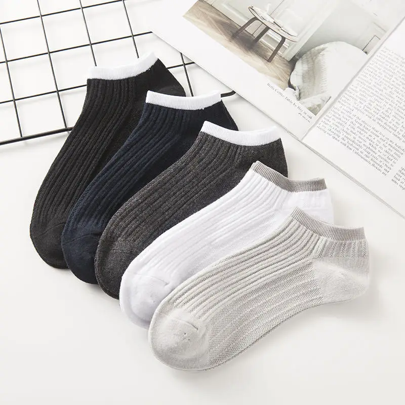 

6 pairs Socks for Men Women Student New Fashion trend versatile Sports Boat sock Spandexb soft Sweat absorbing and comfortable