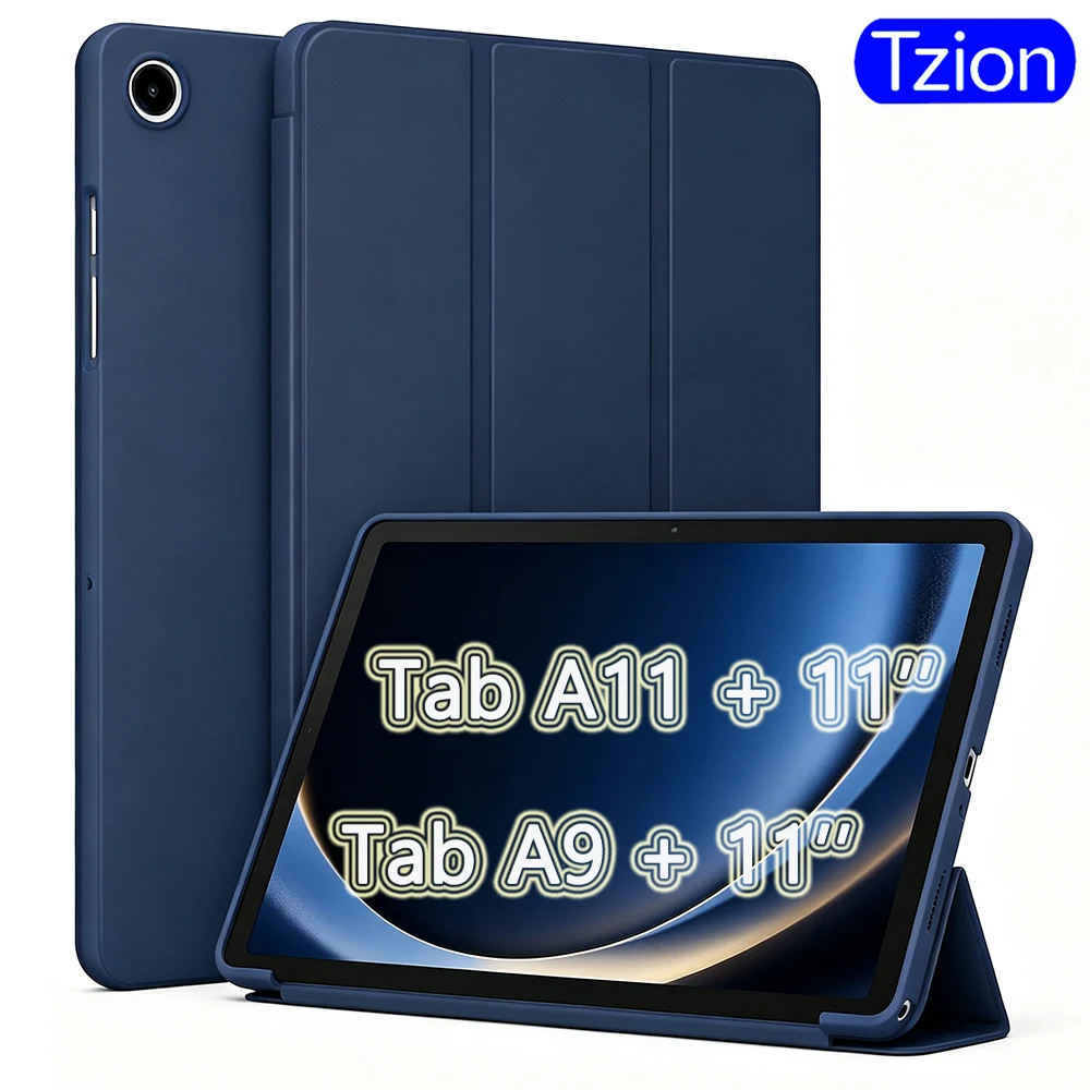 For Samsung Galaxy Tab A9 + Plus 2023 / A11 Plus 2025 11 inch ,SM-X210 X215 X230 X235 Soft Silicone Tablet Case Flip Smart Cover
