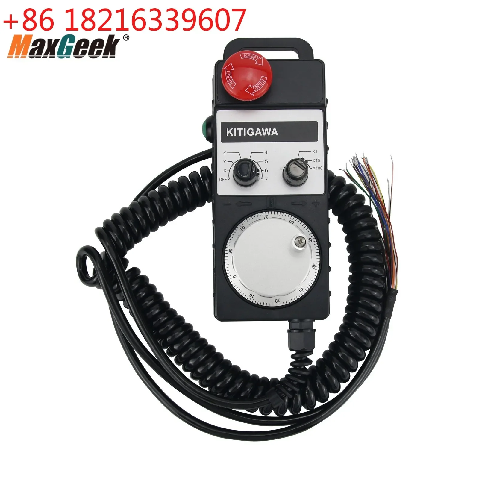 TAO  OMT004 7Axis Manual Pulse Generator CNC Handwheel 100PPR 5V with Emergency Stop Button Universal Type