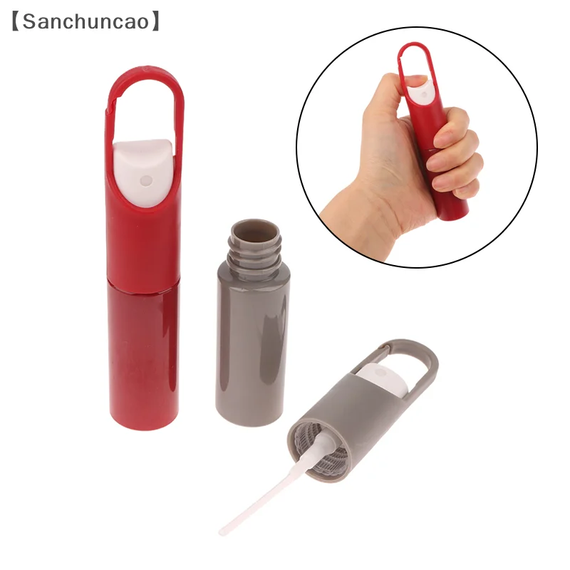 20ml Mini Przenośny Wielokrotnego Użytku Perfumowany Antybakteryjny Do Dłoni Alkoholowy Haczyk Przenośna Butelka z Pompką Rozpylającą Pusty Pojemnik na Perfumy