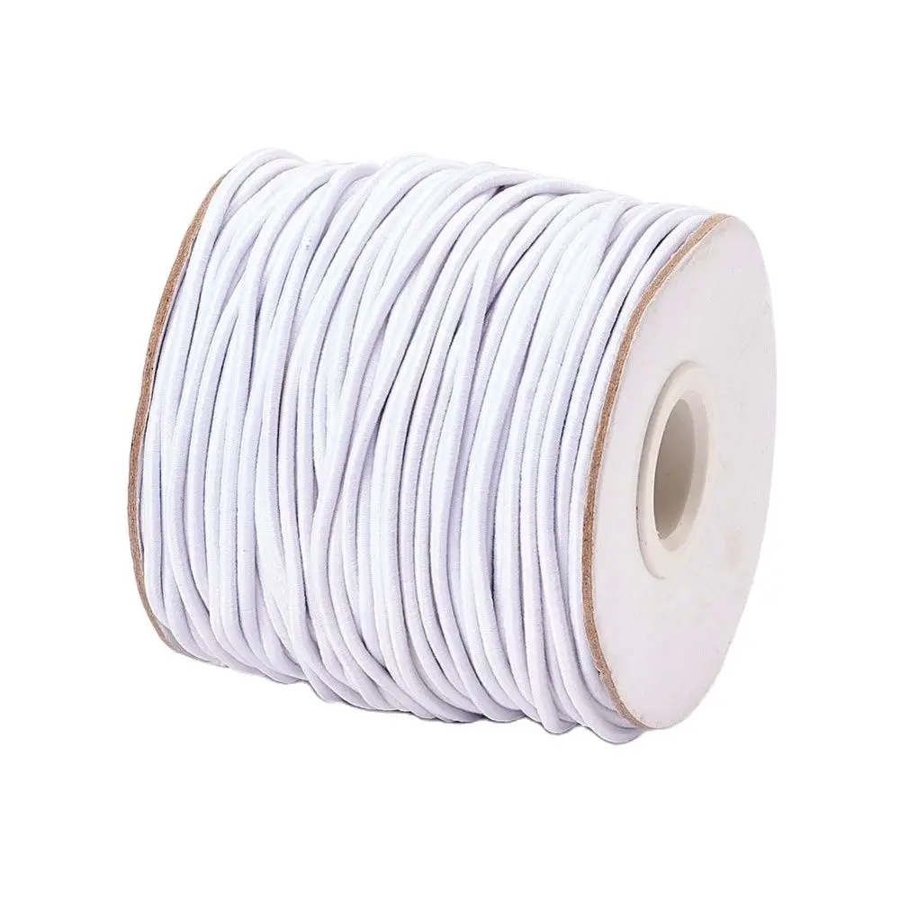 Pandahall 40m/Roll 2mm Round Elastic Cord Beading Stretch Thread String Rope for DIY Jewelry Bracelet Necklace Making Accessory