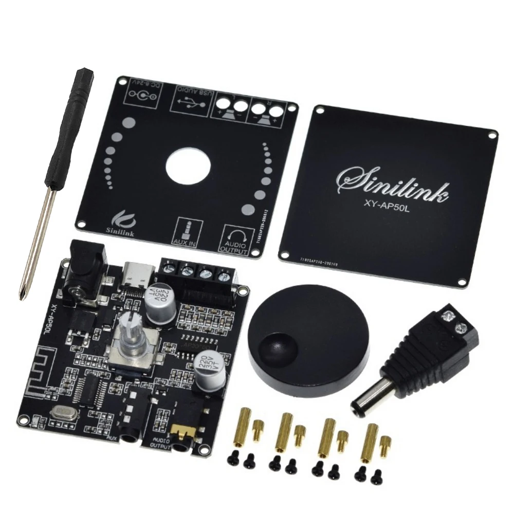 بلوتوث صغير 5.0 50 واط + 50 واط ثنائي القناة الصوت الطاقة مضخم رقمي مجلس مكبر صوت استيريو 3.5 مللي متر AUX USB APP XY-AP50L #4