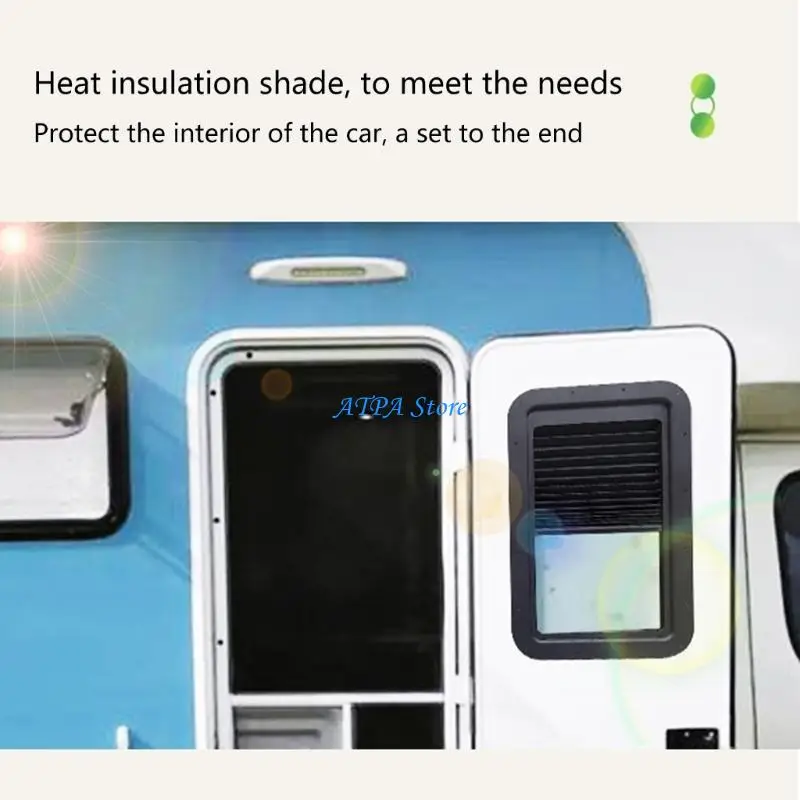 

U13C Travel Trailer Pleated Door Shade Entry Door Cellular Shade Blackout Door Shade fit for Lippert Prepped Entry