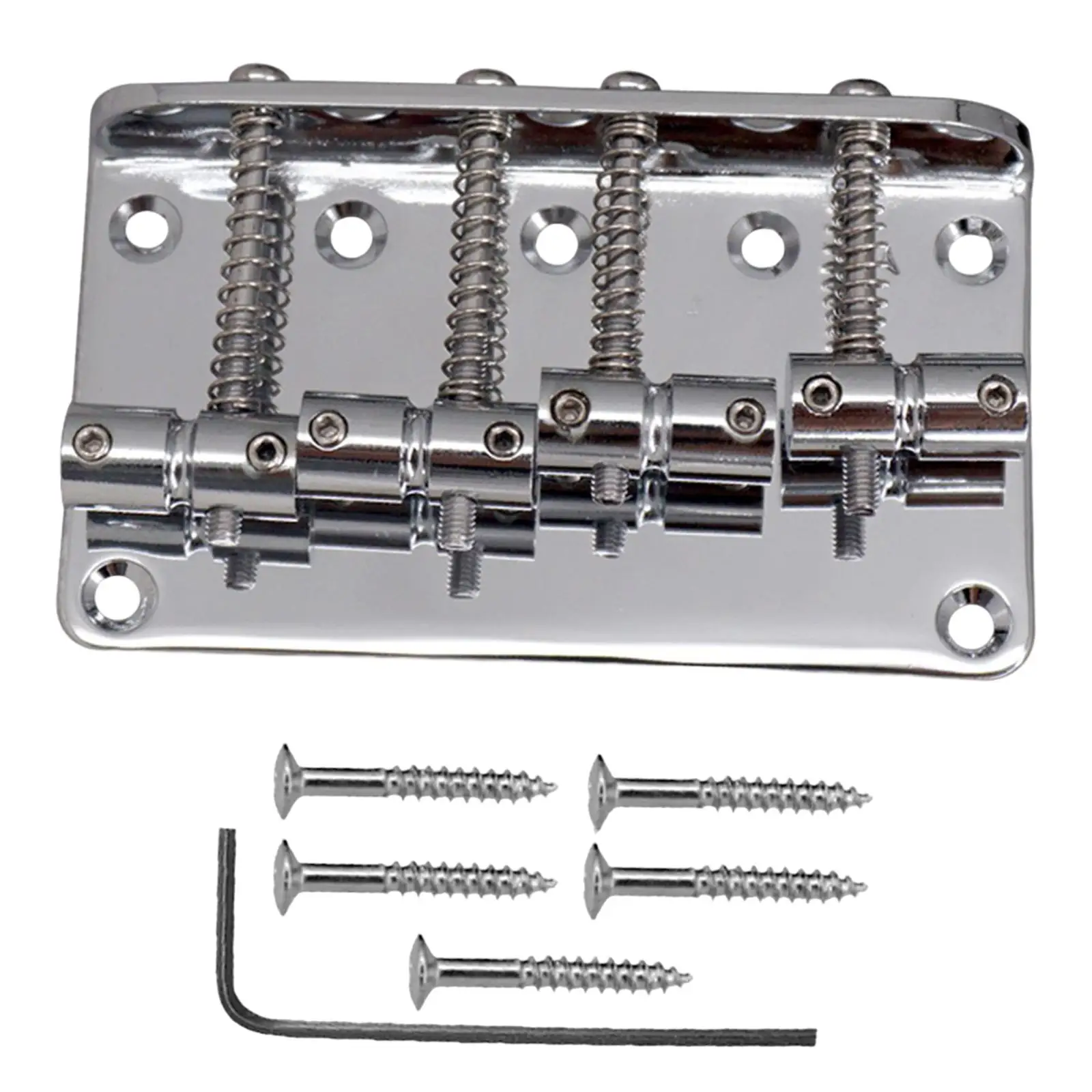 Durable Metal 4 String High Bass Bridge Guitar Replacement Adjustable Saddles for Precision Jazz