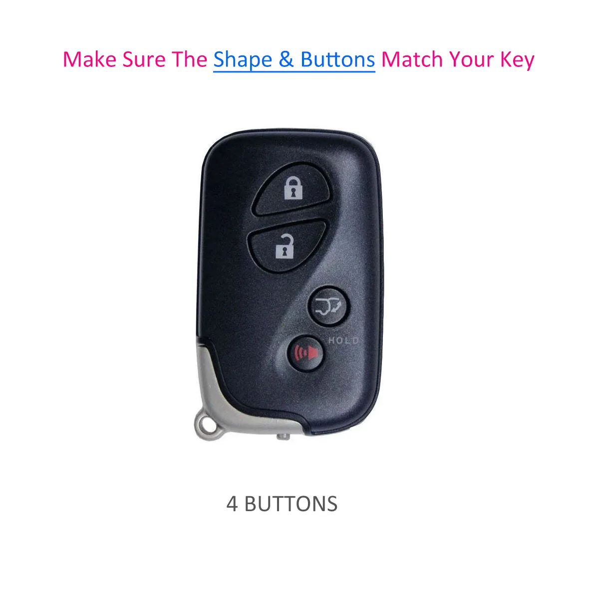 2x Car Key Fob Cover Case Keychain For Lexus ES LS GS IS RX LX CT HS 200 250 300 350 450 460 600 Silicone Accessories 4 Button