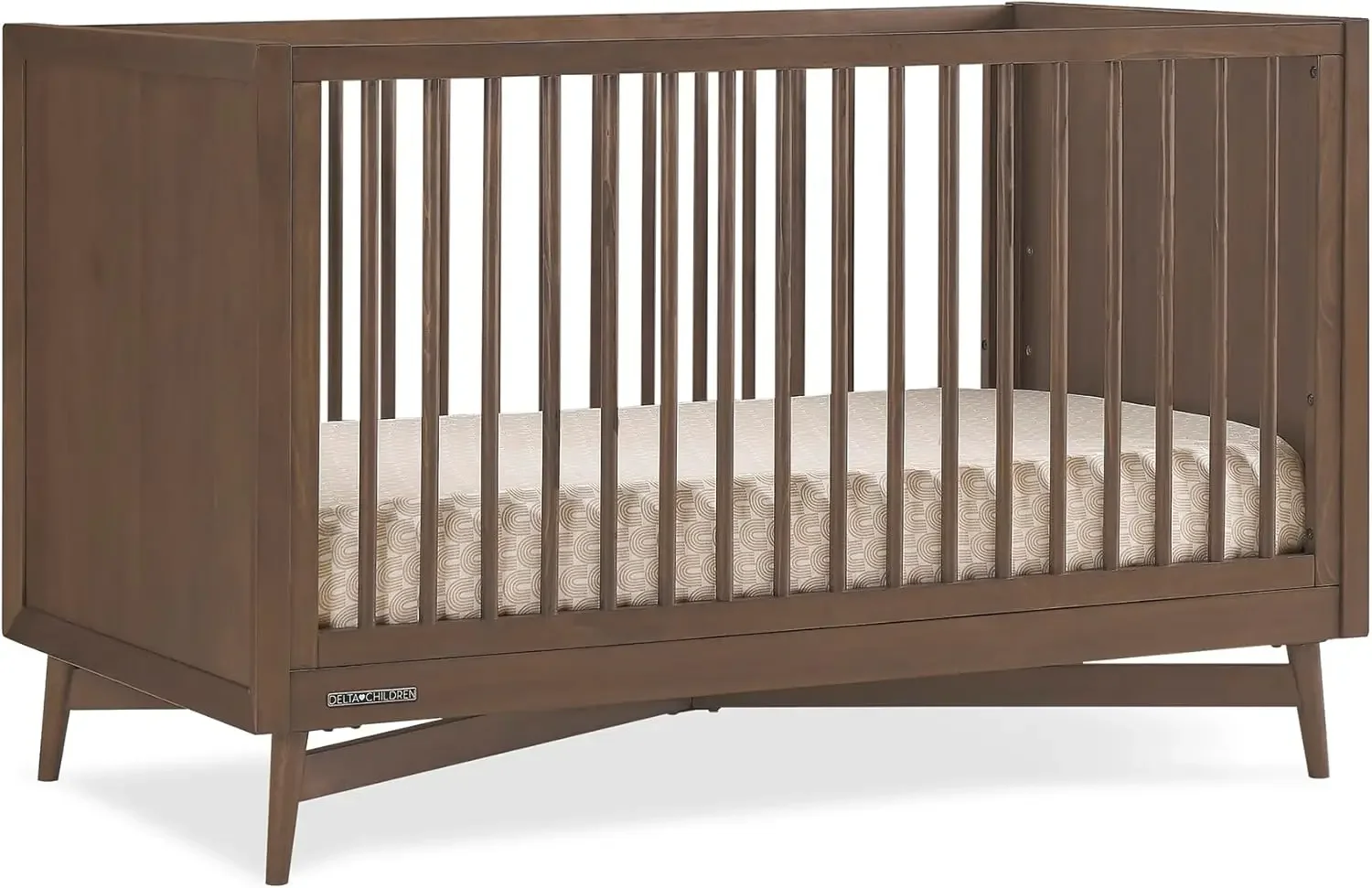 Dylan 4-in-1 Convertible Crib, Teak Brown