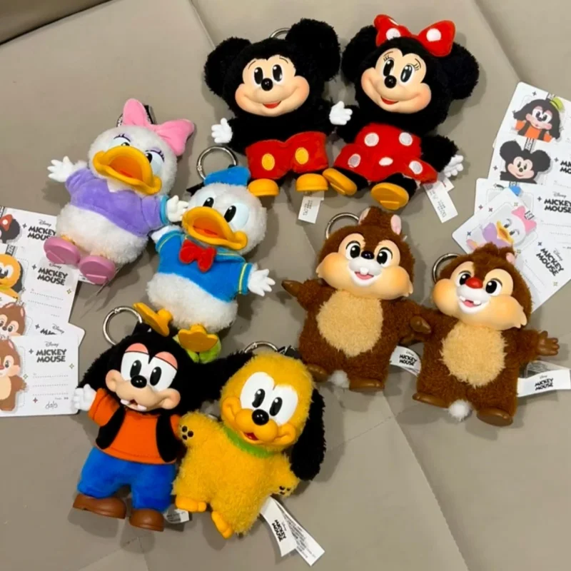 

Genuine PopMart Blind Box Mickey Family Cute Together Keychain Kawaii Doll Trendy Toy Anime Peripheral Birthday Gift Figure