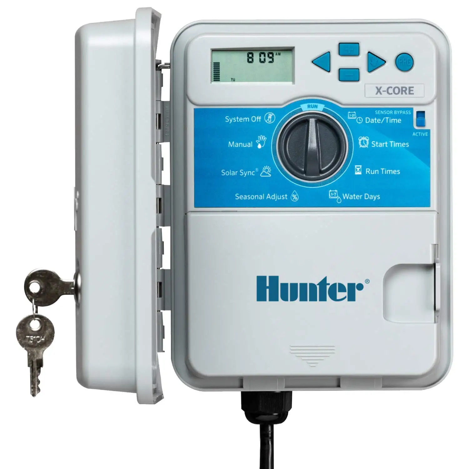 

Hunter XC600 X-Core 6 Station Outdoor Sprinkler Controller, Easy Install Irrigation Timer for Lawn and Garden, Weatherproof, 3 P