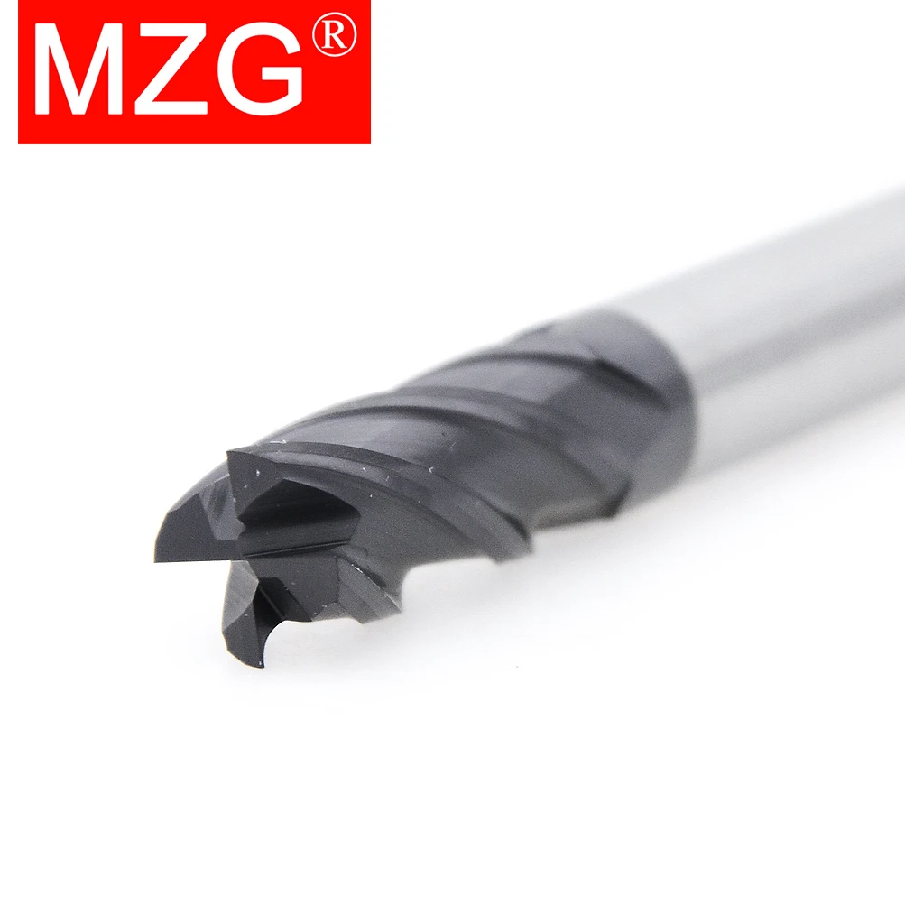 MZG 4 flauto HRC50 taglio 4mm 5mm 6mm 8mm 12mm utensile in metallo duro fresa Cnc per metallo acciaio al tungsteno CNC Maching End mill