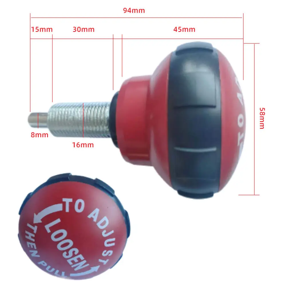 Adjustable Spring Loaded Pull Pin Aluminum Alloy Replacement Knob For Fitness Weight Stack Strength Training Equipment Parts