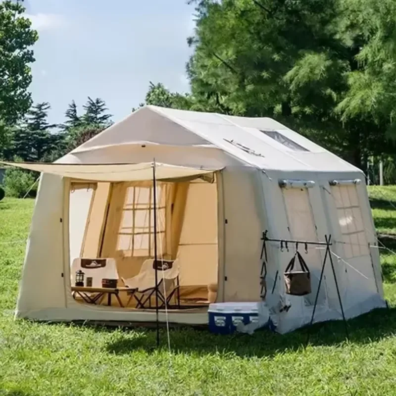 Quick Setup Inflatable Adventure Tent-Portable Waterproof UV Resistant Four-season One Bedroom Shelter
