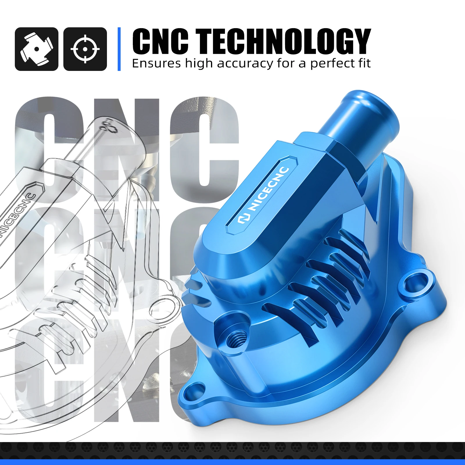NICECNC Water Pump Cover For Suzuki DRZ400 E S SM DRZ400E DRZ400S DRZ400SM DRZ 400E 400S 400SM 2000-2024 2023 2022 6061 Aluminum
