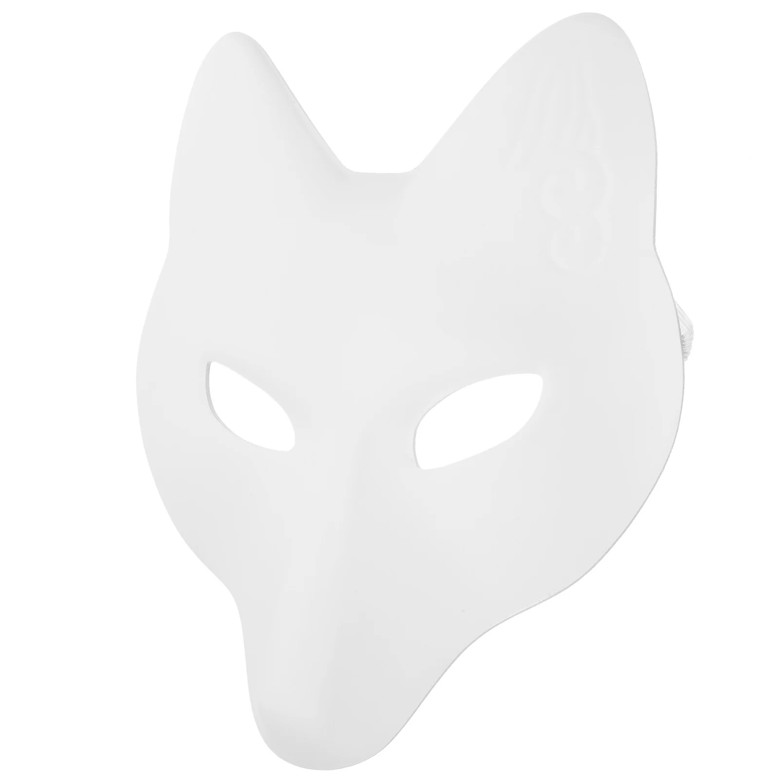 

DIY Unpainted Masquerade Mask White Paper Blank Animal Mask For Cosplay Fox Decoration For Halloween Mardi Gras Carnival