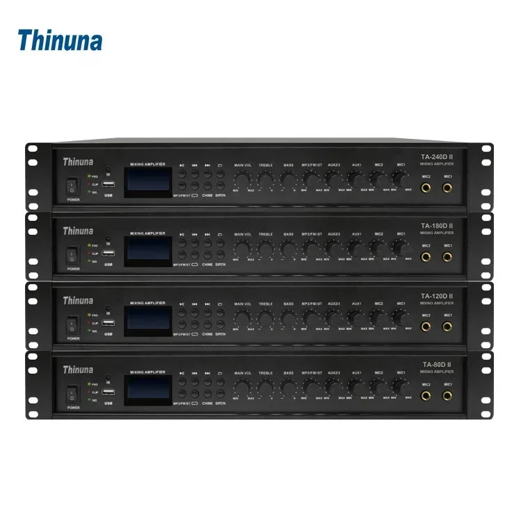 Thinuna TA سلسلة PA نظام خلاط مكبر كهربائي ميكروفون مدخلات خلط مكبر للصوت مع شاشة BT/USB/FM/LCD/5 تأثير صوت EQ #3