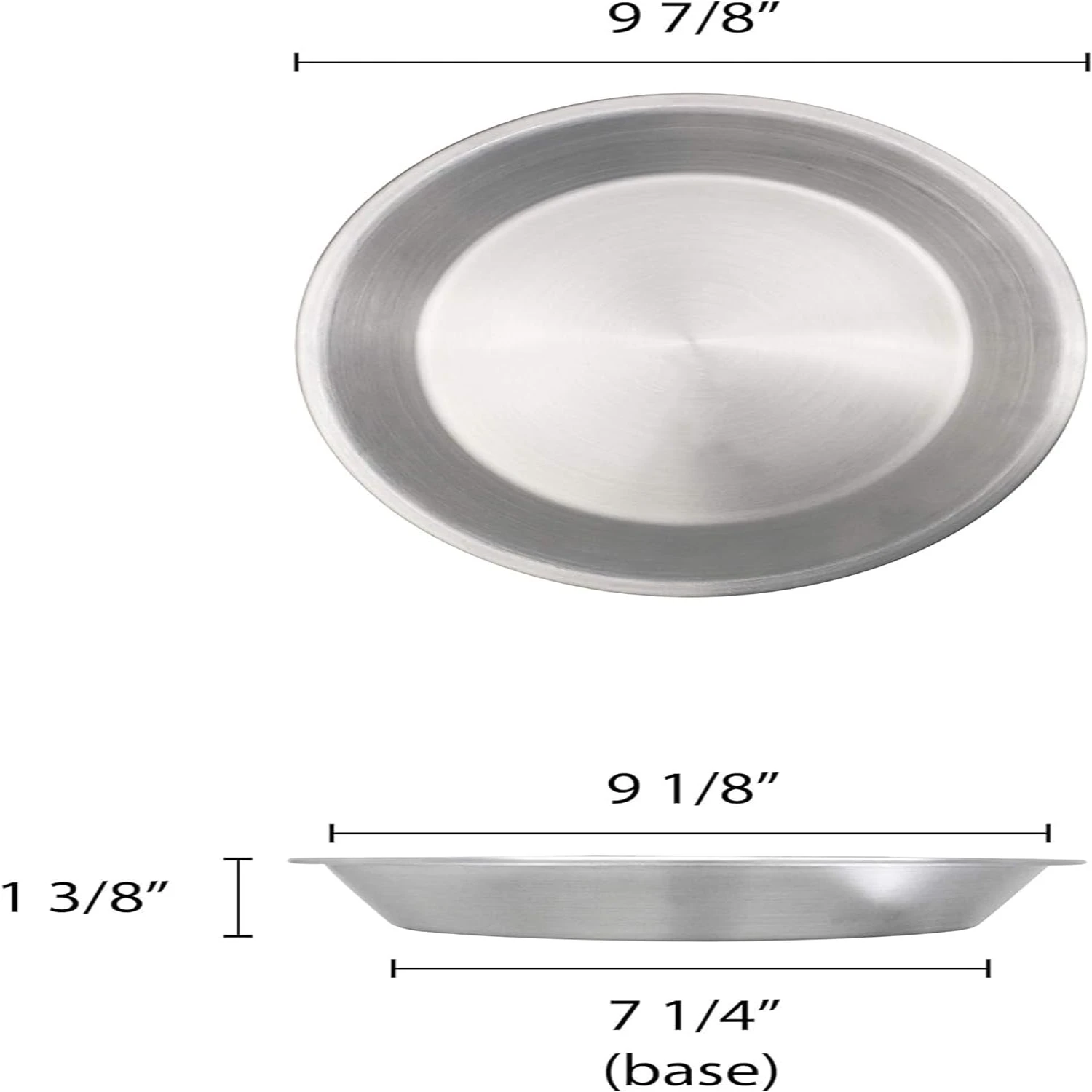 High-Quality Exceptional Durable Professional Grade Aluminum Pie Pan - Ideal for Expert Bakers and Home Cooks - Long-Lasting and