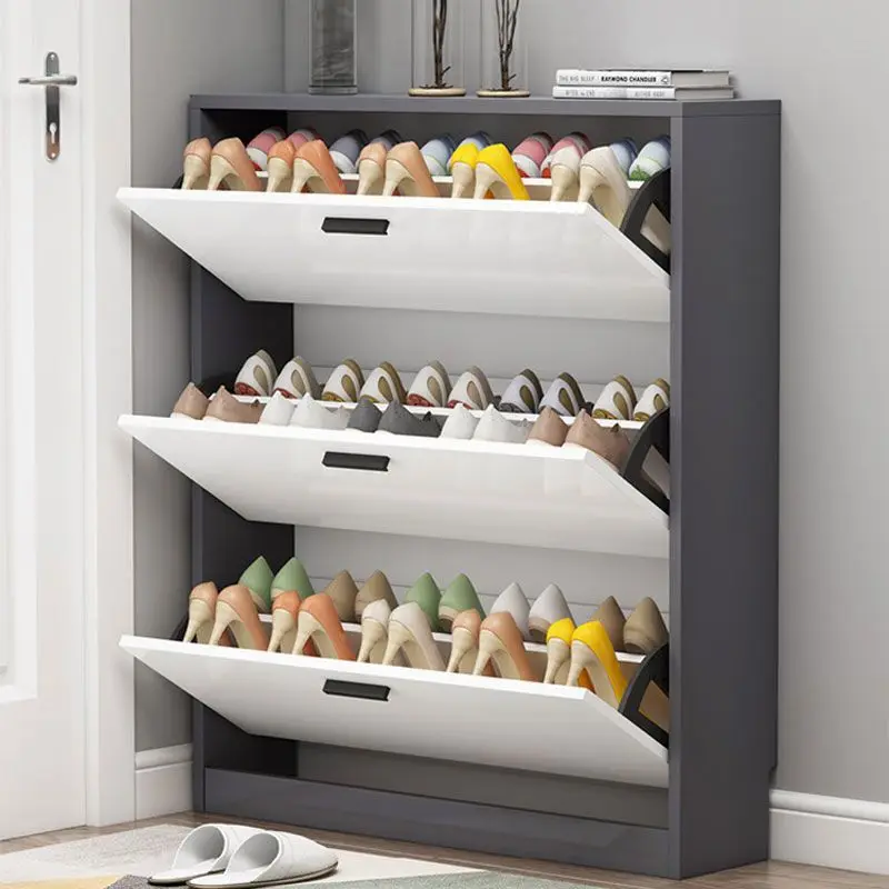

Tipping bucket shoe cabinet Household foyer Small shoe cabinet Entry shoe cabinet Simple rack for storage