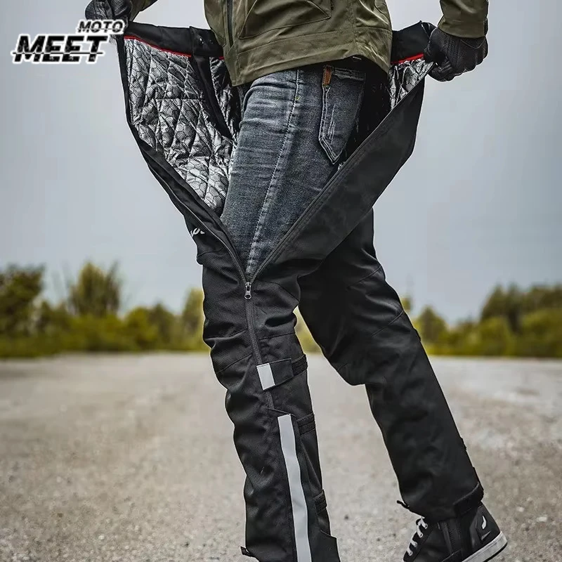 NEW Motocross Pants Riding Electric Heating Quick Release Pants Windproof and Warm Winter Detachable CE Protective Equipment