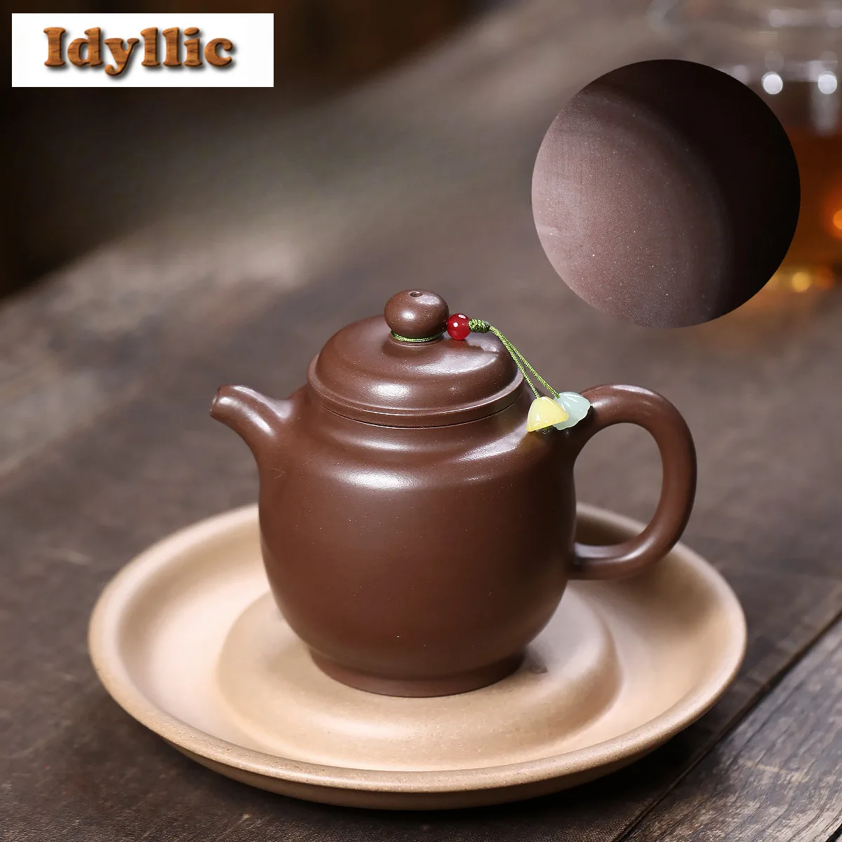 

250ml Elegant Yixing Purple Clay Teapots Handmade Lantern Pot Raw Ore Purple Mud Kettle With Infuser Zisha Tea Set Cha Ornaments