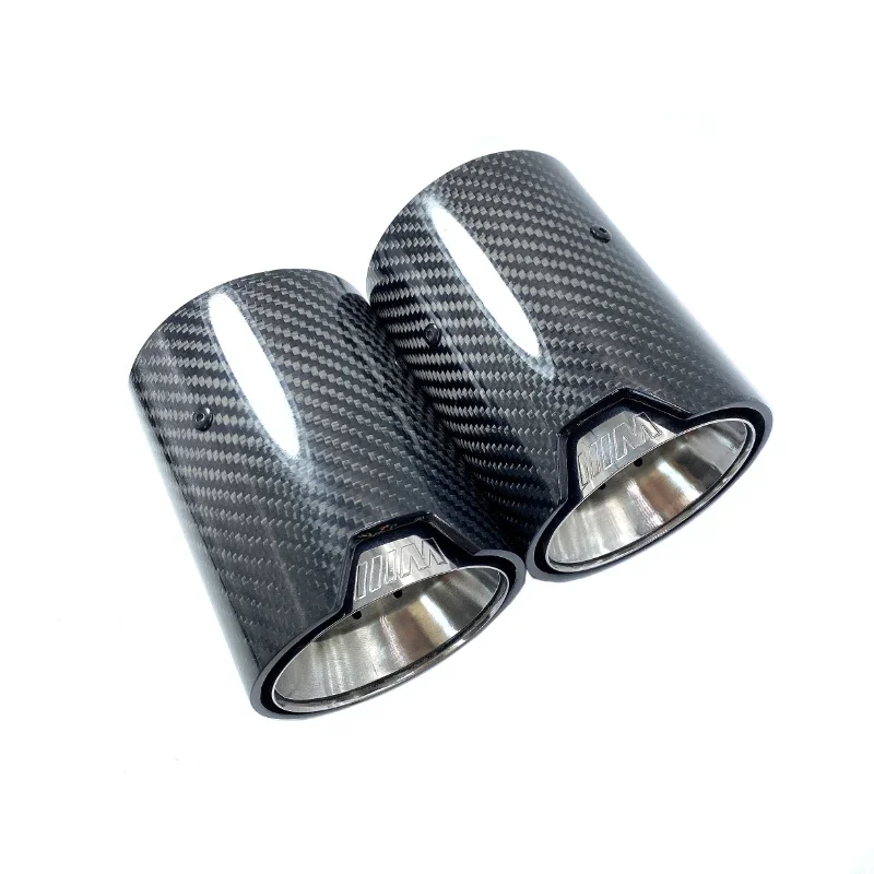 1PCS Real Carbon Fiber Exhaust Pipe Muffler tip For BMW M P exhaust pipe M2 F87 M3 F80 M4 F82 F83 M5 F10 M6 F12 F13