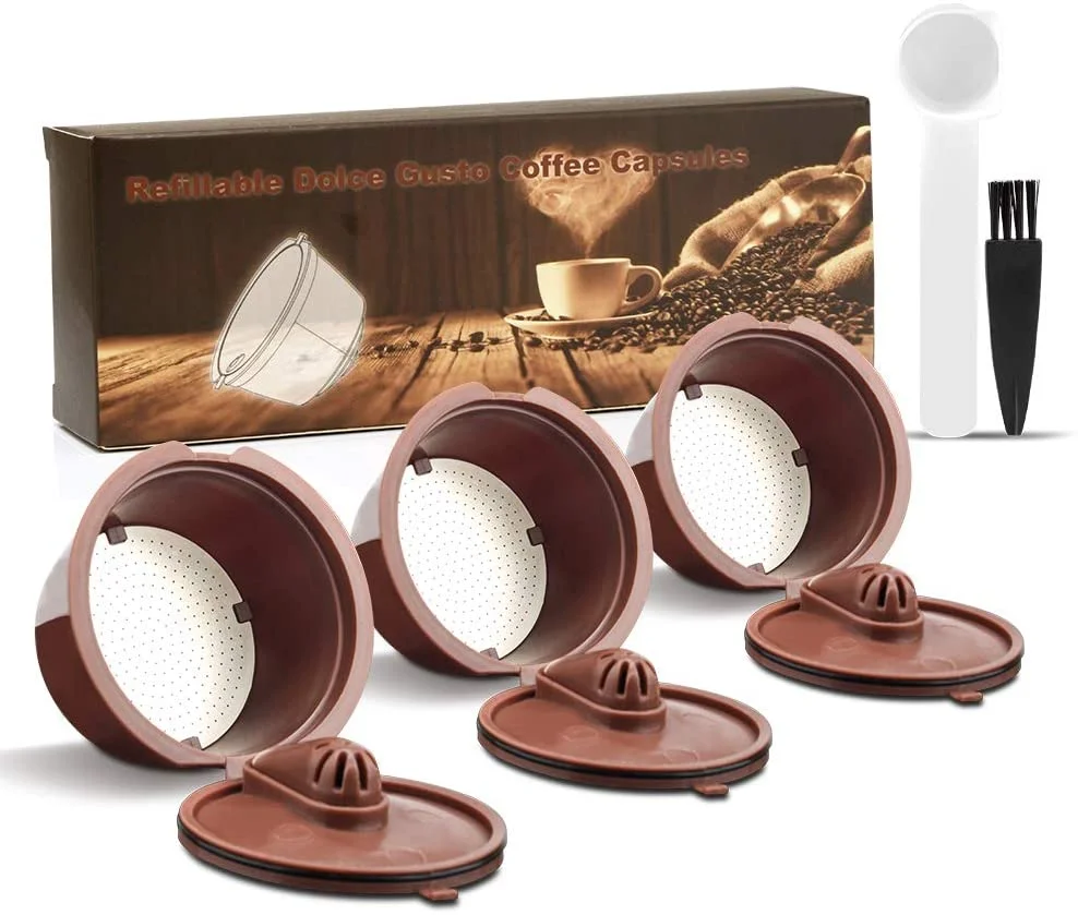 Icafilas-cápsulas reutilizables para Nescafé Dolce Gusto, filtros de café, taza rellenable, cestas Dolci Gusto