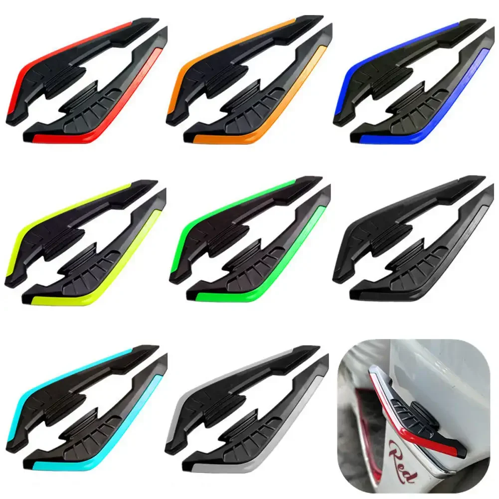 2Pcs Motorcycle  Fixed Front Fairing Winglets with Adhesive Decoration StickerAerodynamic Wing Set Front Side Spoiler Winglets