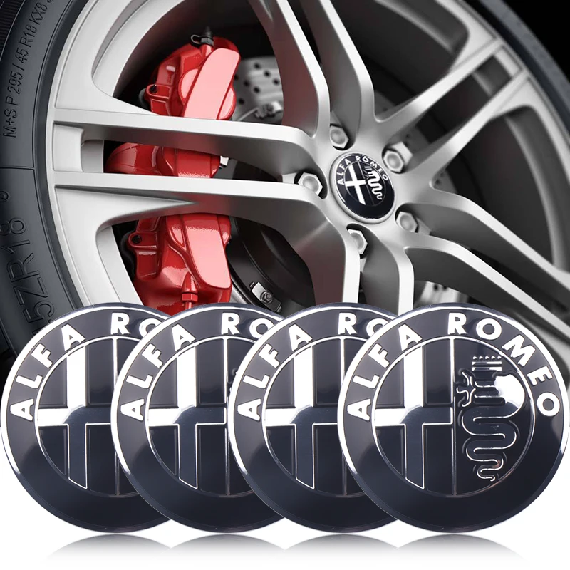 【セール中】4 個 56 ミリメートルアルファロメオ車のホイールエンブレム修正されたハブキャップ装飾アルファロメオ 159 ジュリエッタ 147 156 ジュリア GT 166 水戸ブレラ